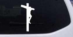 Jesus on Cross Christian Car or Truck Window Decal Sticker