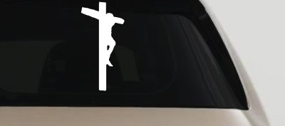 Jesus on Cross Christian Car Truck Window Decal Vinyl Sticker