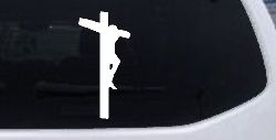 Jesus on Cross Christian Car or Truck Window Decal Sticker