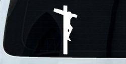 Jesus on Cross Christian Car or Truck Window Decal Sticker