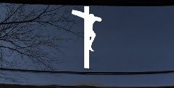 Jesus on Cross Christian Car or Truck Window Decal Sticker