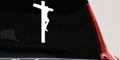 Jesus on Cross Christian Car Truck Window Decal Vinyl Sticker