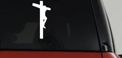 Jesus on Cross Christian Car Truck Window Decal Vinyl Sticker