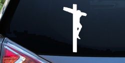 Jesus on Cross Christian Car or Truck Window Decal Sticker