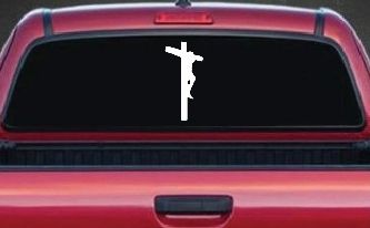 Jesus on Cross Christian Car or Truck Window Decal Sticker