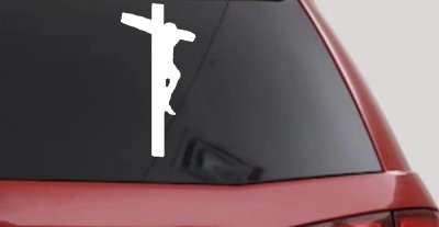 Jesus on Cross Christian Car Truck Window Decal Vinyl Sticker