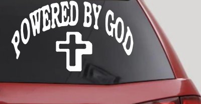 Powered By God Christian Car Truck Window Vinyl Decal Sticker Faith