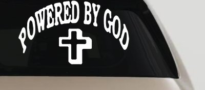 Powered By God Christian Car Truck Window Vinyl Decal Sticker Faith