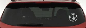 Soccer Ball  Sports Car or Truck Window Decal Sticker (Light Gray)