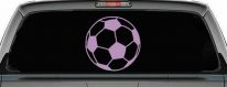 Soccer Ball  Sports Car or Truck Window Decal Sticker (Lilac)