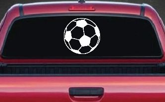 Soccer Ball  Sports Car or Truck Window Decal Sticker