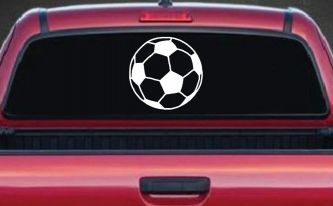 Soccer Ball  Sports Car or Truck Window Decal Sticker