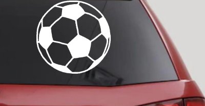 Soccer Ball Decal Sticker for Car Truck Window Sports Vinyl
