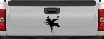Bucking Bronco Horse Western Decal Sticker for Car Truck Window (Black)