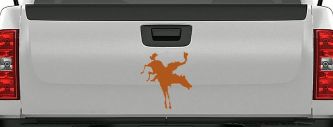 Bucking Bronco Horse Western Farm Ranch Rodeo Car or Truck Window Decal Sticker (Nut Brown)