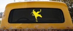 Bucking Bronco Horse Western Farm Ranch Rodeo Car or Truck Window Decal Sticker (Yellow)