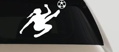 Girl Soccer Sports Car or Truck Window Vinyl Decal Sticker