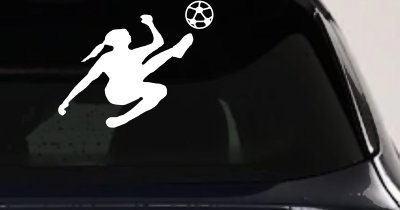 Girl Soccer Sports Car or Truck Window Vinyl Decal Sticker