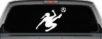 Girl Soccer Sports Car or Truck Window Decal Sticker