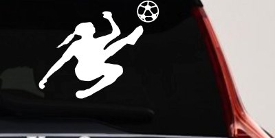 Girl Soccer Sports Car or Truck Window Vinyl Decal Sticker