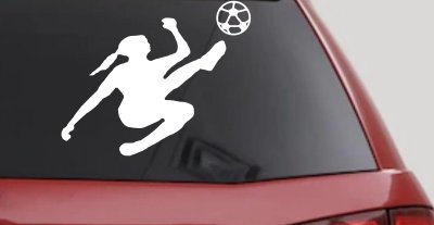 Girl Soccer Sports Car or Truck Window Vinyl Decal Sticker