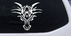 Tribal Dragon Head Car or Truck Window Decal Sticker