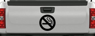 NO SMOKING Car or Truck Window Decal Sticker (Black)