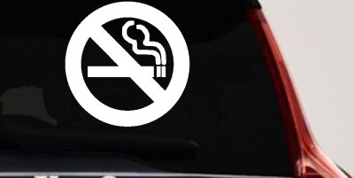 NO SMOKING Car or Truck Window Vinyl Decal Sticker