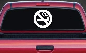 NO SMOKING Car or Truck Window Decal Sticker