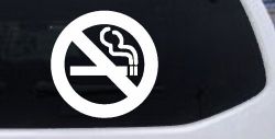 NO SMOKING Car or Truck Window Decal Sticker