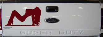 Stripper Mud Flap Girl Car or Truck Window Decal Sticker (Purple Red)