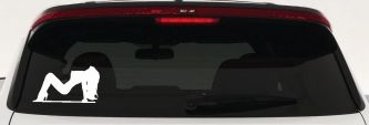 Stripper Mud Flap Girl Car or Truck Window Decal Sticker (White)