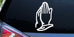 Praying Hands Christian Car or Truck Window Decal Sticker