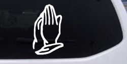 Praying Hands Christian Car or Truck Window Decal Sticker