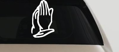 Praying Hands Christian Car or Truck Window Vinyl Decal Sticker