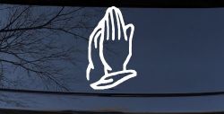 Praying Hands Christian Car or Truck Window Decal Sticker