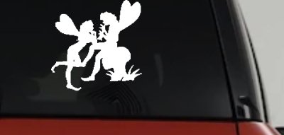 Fairies on Mushroom Car or Truck Window Vinyl Decal Sticker
