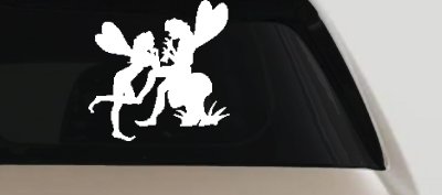 Fairies on Mushroom Car or Truck Window Vinyl Decal Sticker