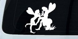 Fairies on Mushroom Car or Truck Window Decal Sticker