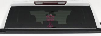 Fly With Jesus Christ Cross Christian Car or Truck Window Vinyl Decal Sticker (Hot Pink)