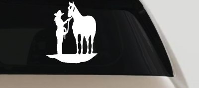 Cowgirl with Horse Western Farm or Rodeo Car or Truck Window Vinyl Decal Sticker