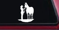 Cowgirl with Horse Western Farm or Rodeo Car or Truck Window Decal Sticker
