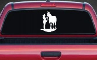 Cowgirl with Horse Western Farm or Rodeo Car or Truck Window Decal Sticker