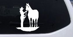 Cowgirl with Horse Western Farm or Rodeo Car or Truck Window Decal Sticker