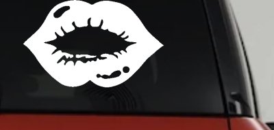 Women or Girl Lips Car or Truck Window Vinyl Decal Sticker