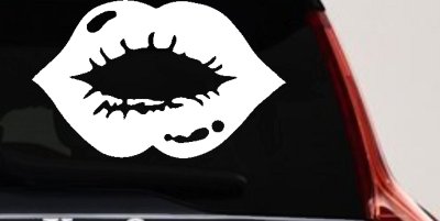 Women or Girl Lips Car or Truck Window Vinyl Decal Sticker