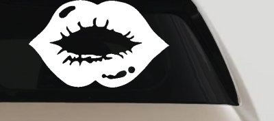 Women or Girl Lips Car or Truck Window Vinyl Decal Sticker