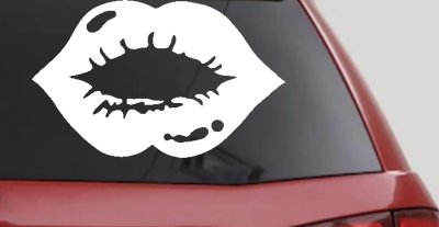 Women or Girl Lips Car or Truck Window Vinyl Decal Sticker