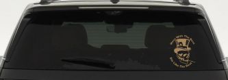 Mess With The Best Die Like The Rest Skull Biker Car or Truck Window Decal Sticker (Light Brown)