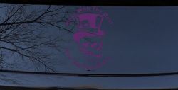 Mess With The Best Die Like The Rest Skull Biker Car or Truck Window Decal Sticker (Violet)